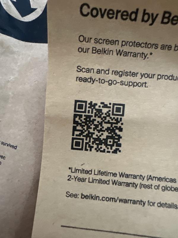 belkin screen protector warranty