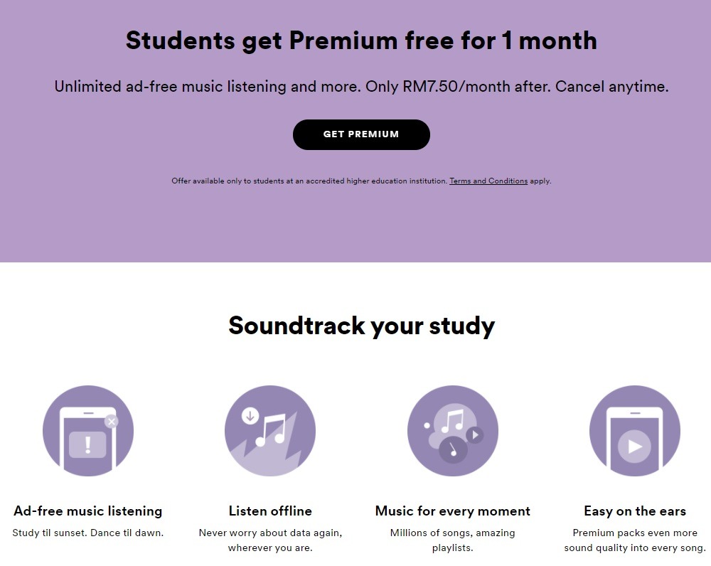 spotify premium student