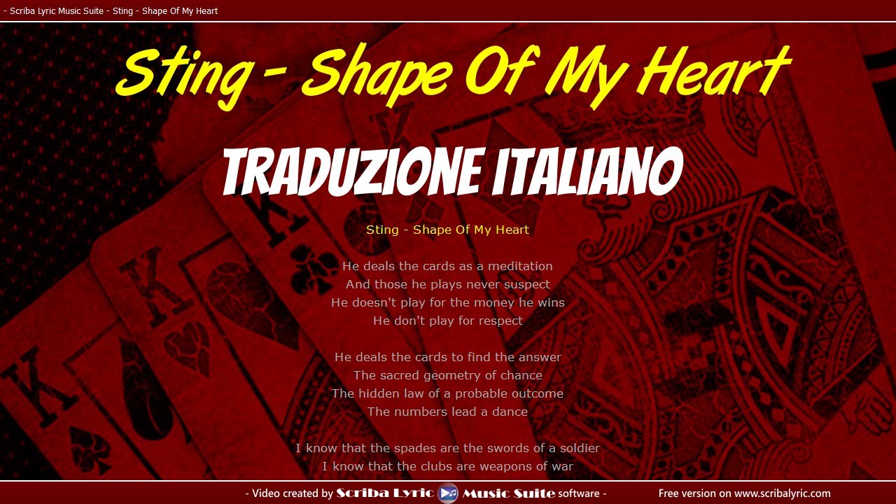 shape of my heart traduzione