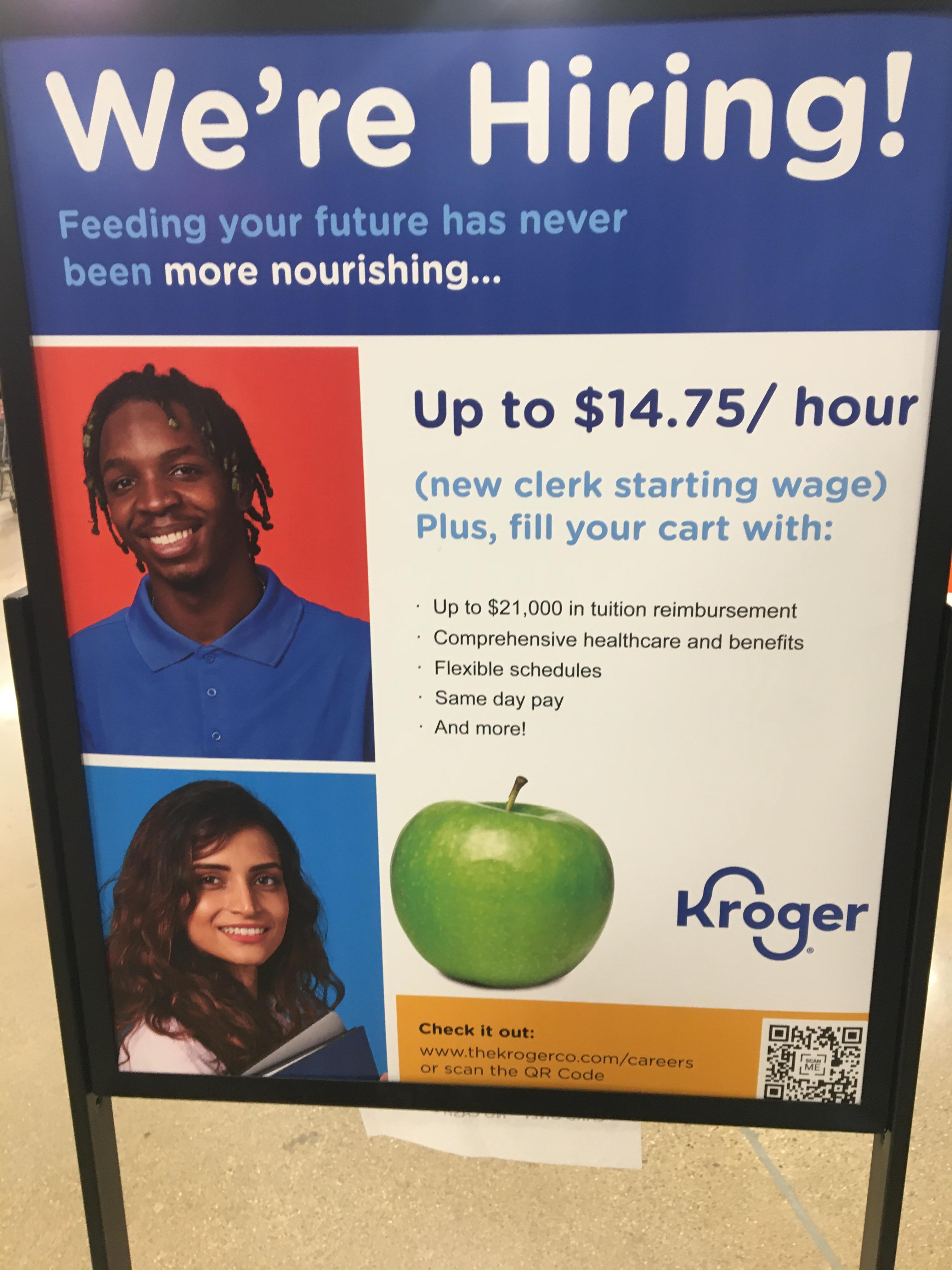 what is krogers starting pay