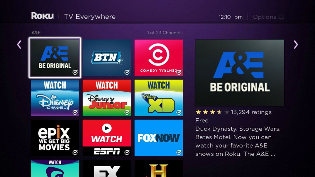 stations on roku