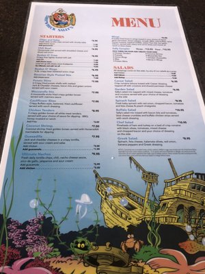 shipwreck sallys liki tiki menu