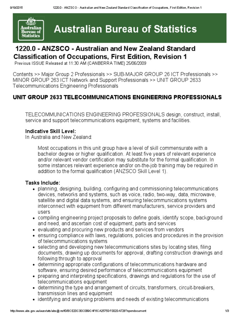 australian and new zealand standard classification of occupations