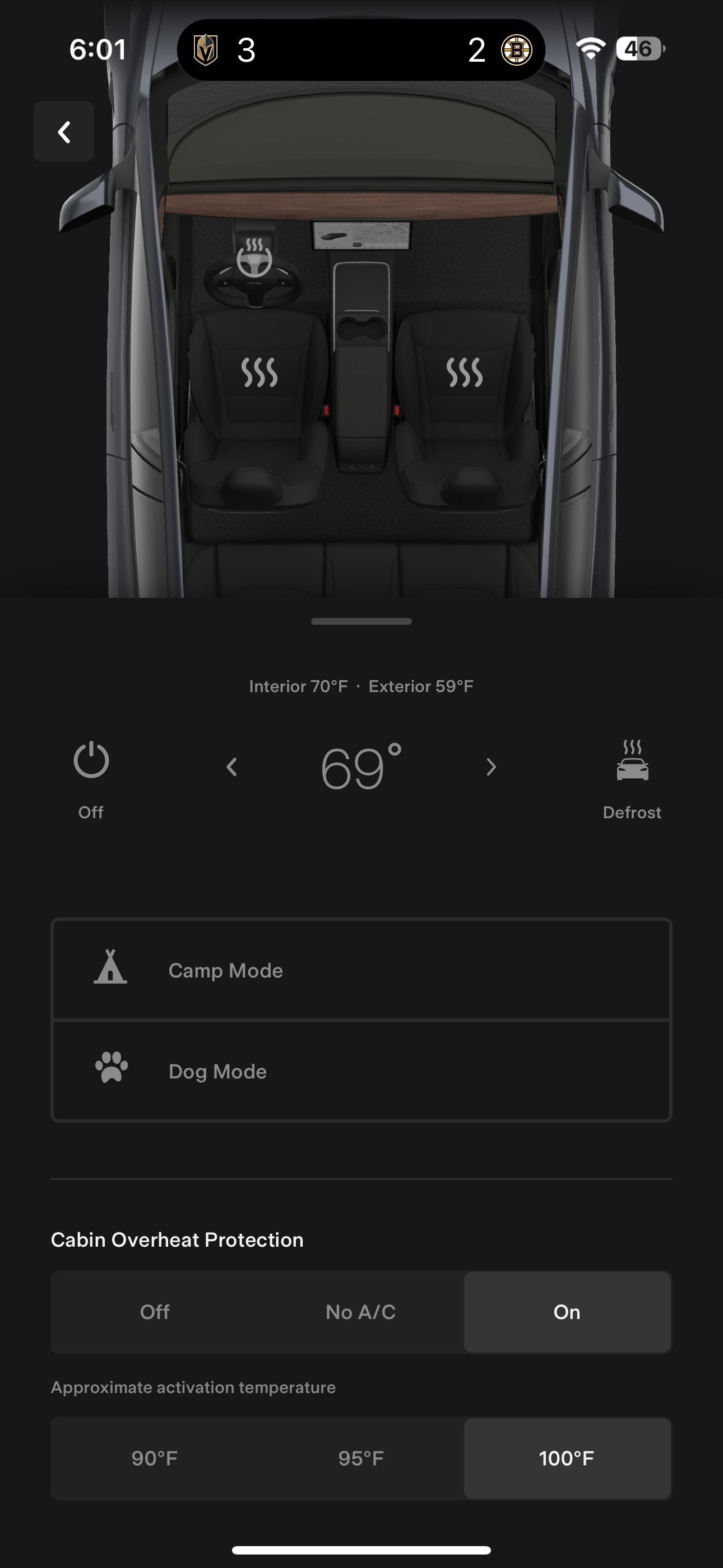 what is vent on tesla app