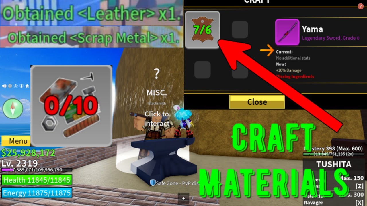 what enemies drop leather in blox fruits