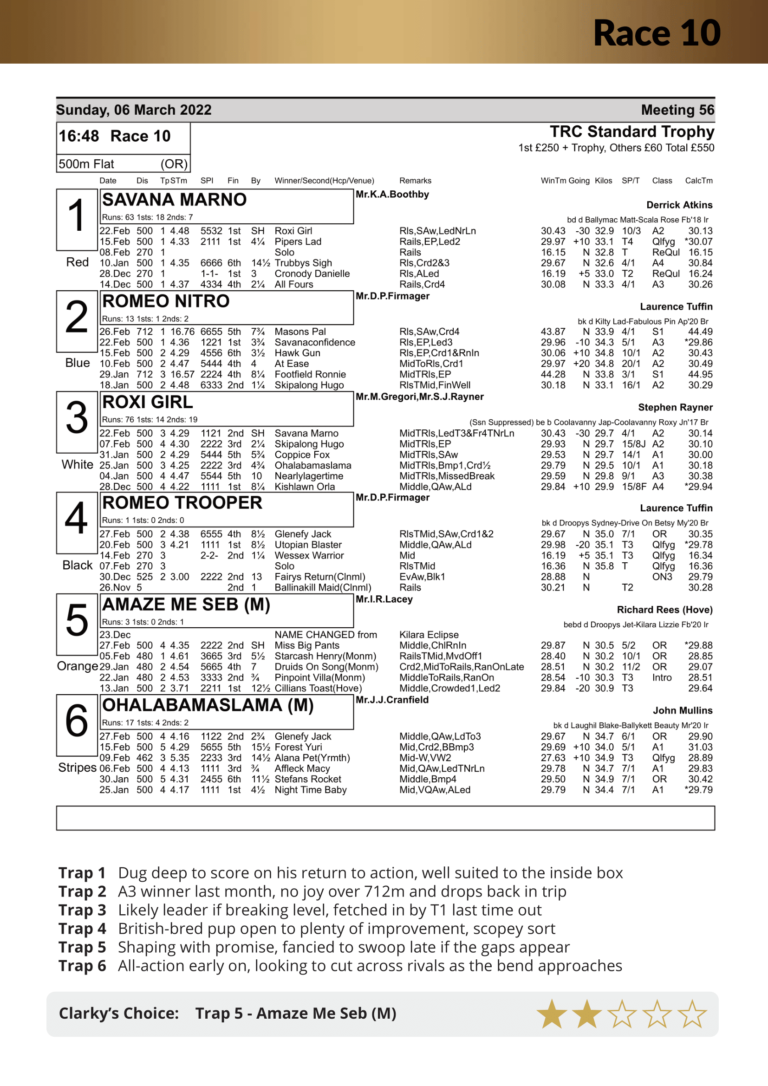 the dogs results yesterday