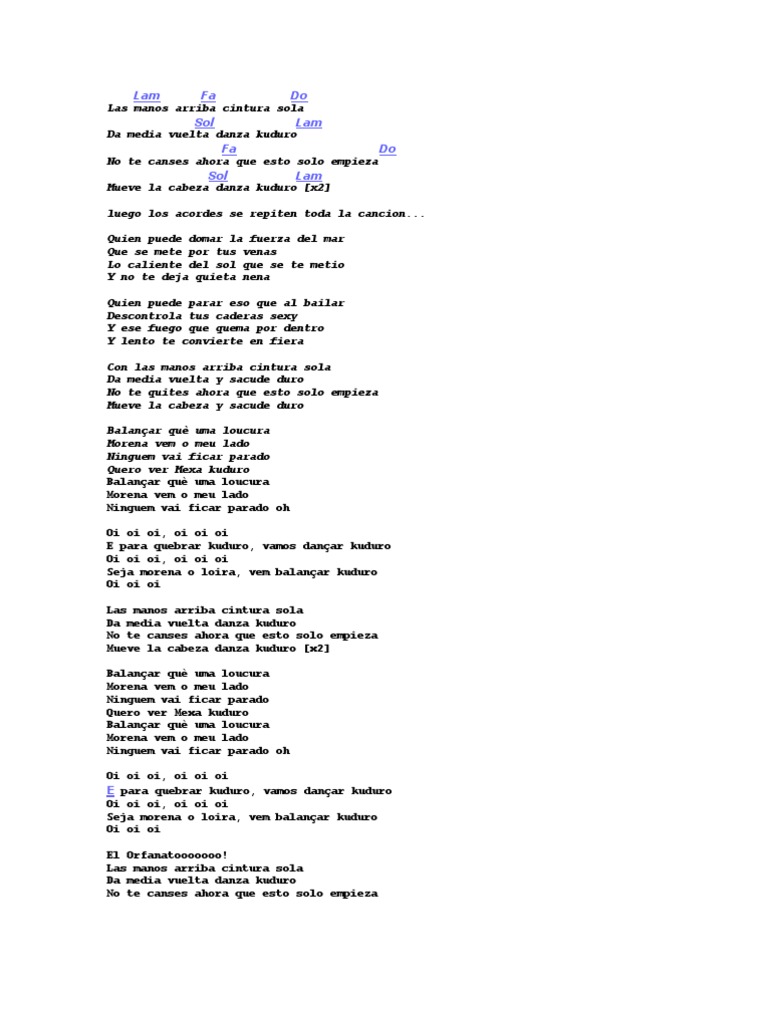 danza kuduro lyrics english