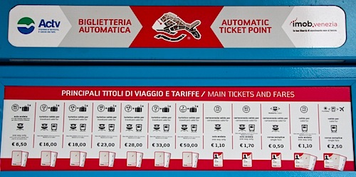 venice vaporetto tickets