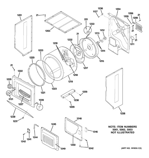 ge washer dryer parts