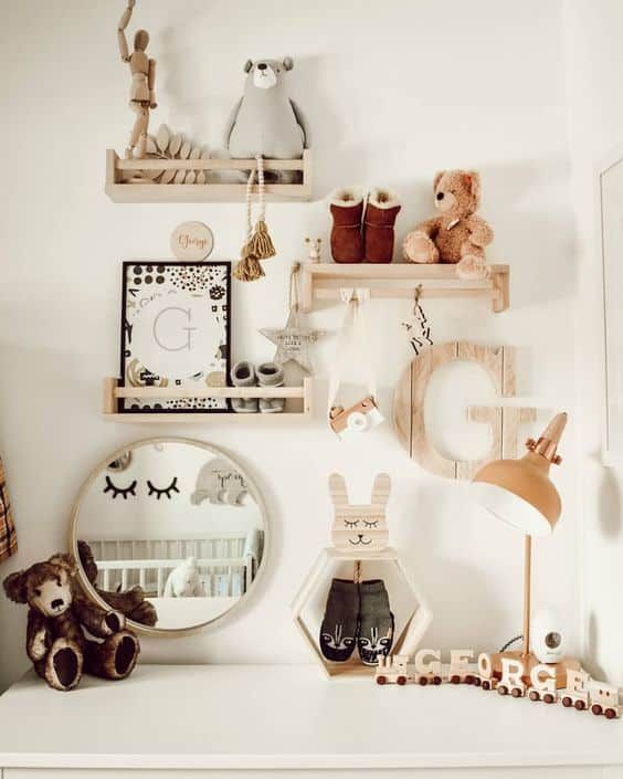 ikea nursery shelves