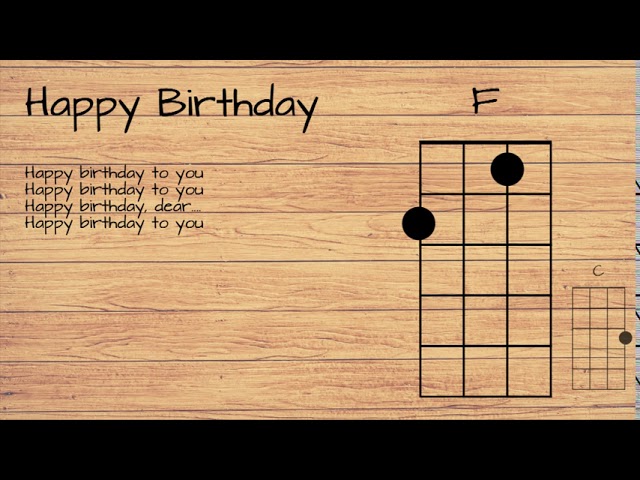 happy birthday in ukulele