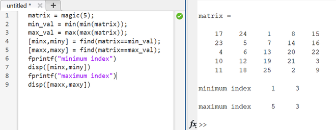 maximum function matlab