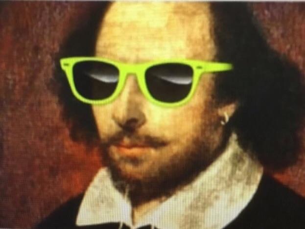 shakespeare with sunglasses