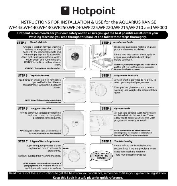 hotpoint user manual