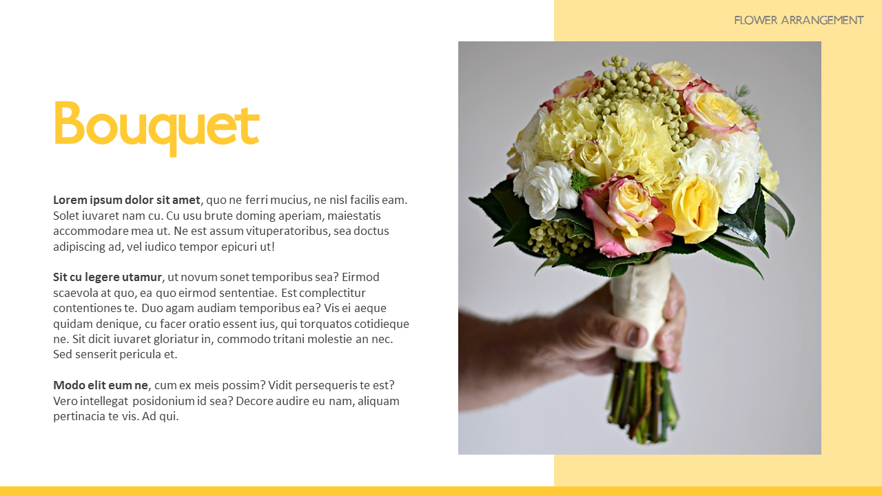 bouquet presentation anchoring in english
