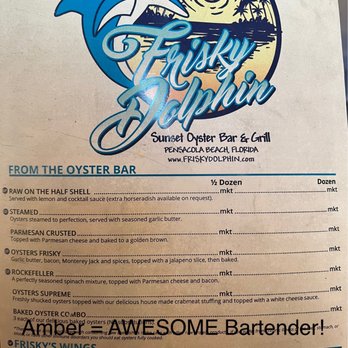 frisky dolphin menu