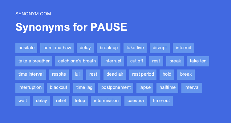 pause thesaurus