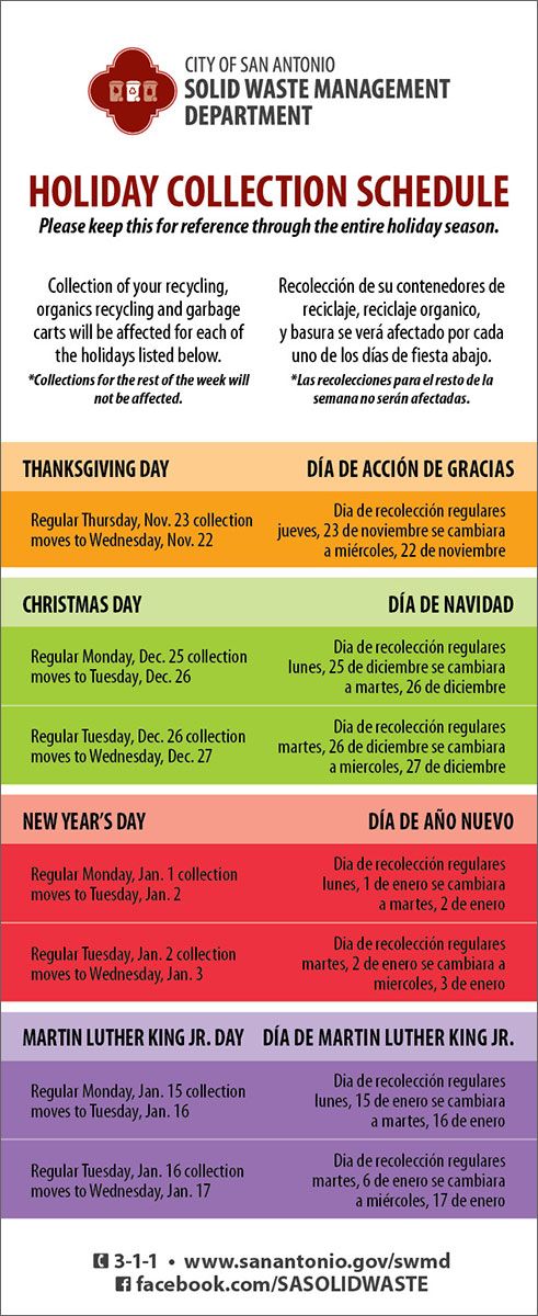 san antonio recycle pickup schedule 2023