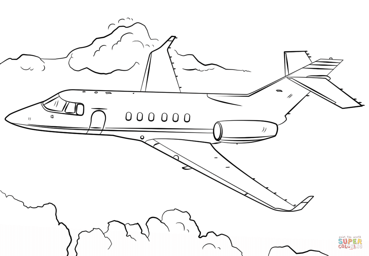 jet airplane coloring pages