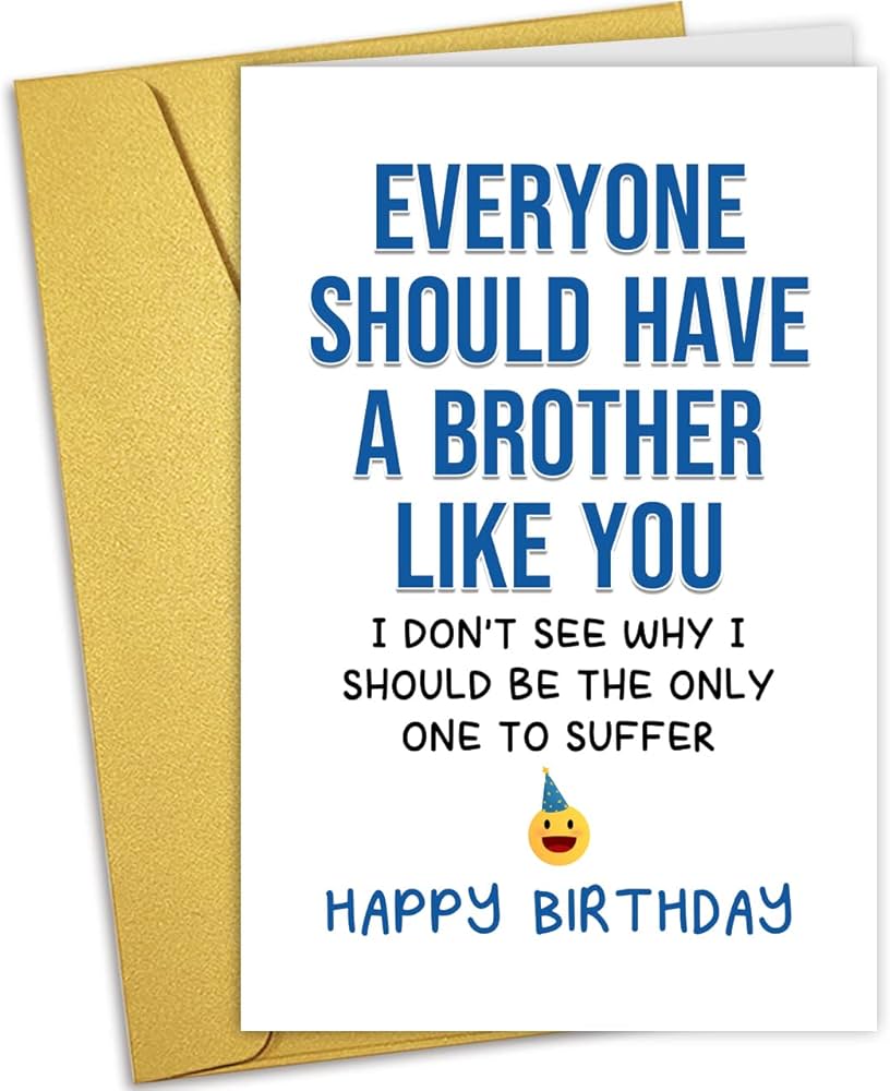 birthday cards brother humor