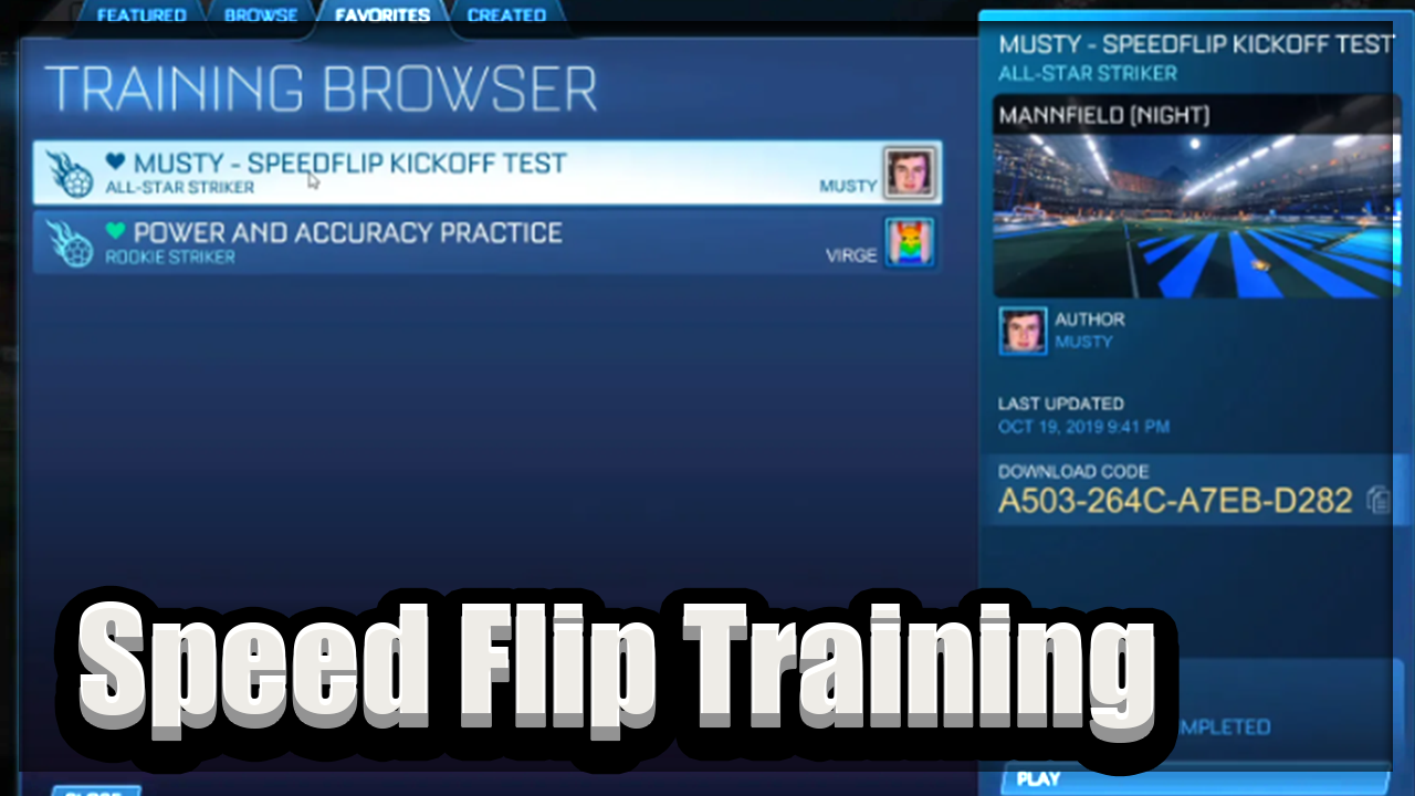 speed flip training pack