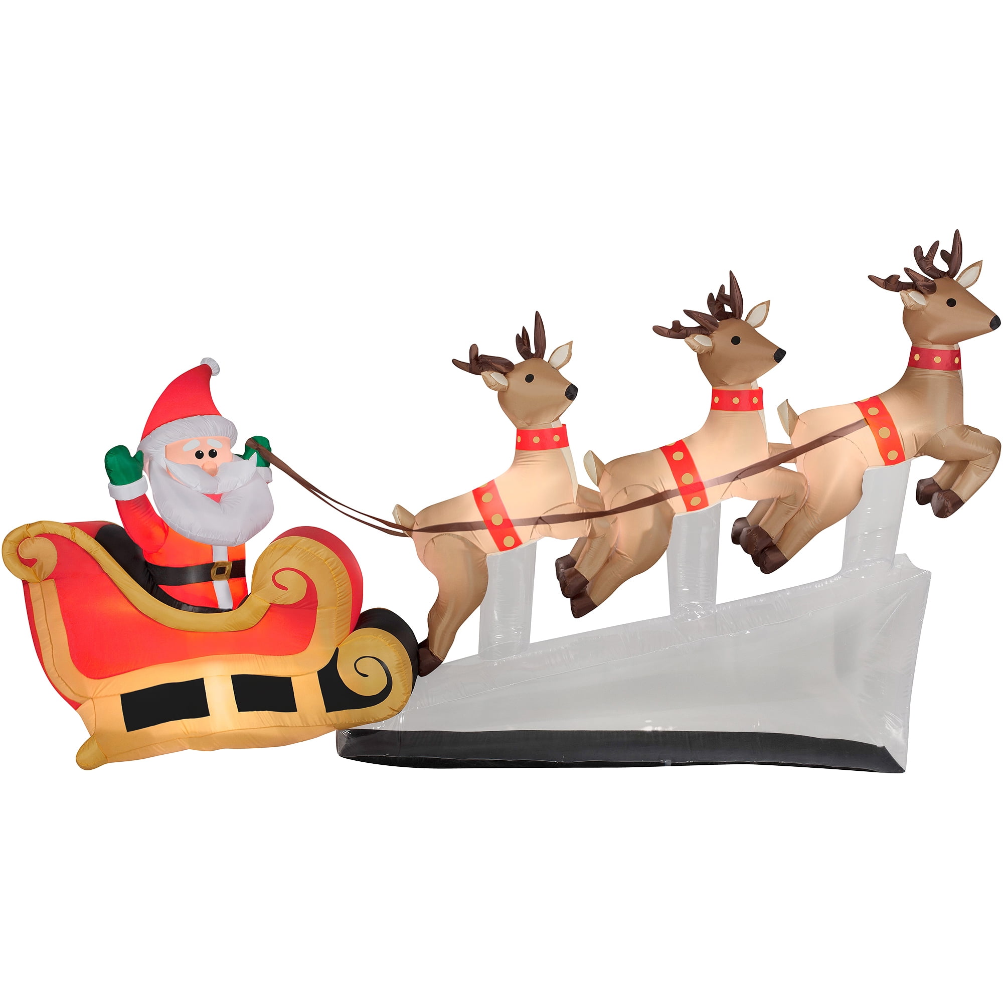 inflatable sleigh and reindeer