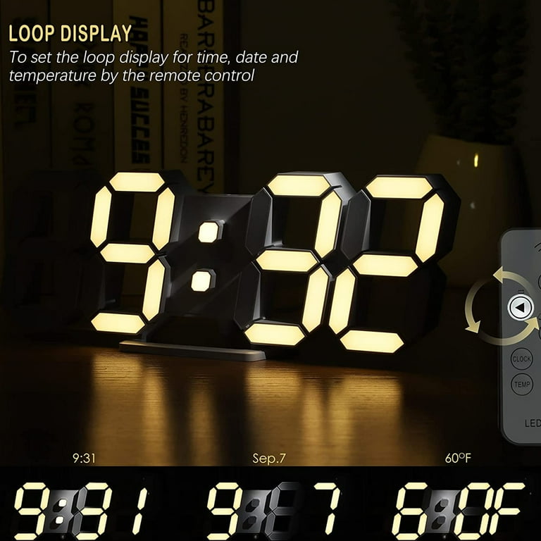 led digital wall clock