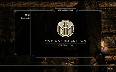 skyrim mod configuration menu