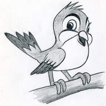 cartoon bird drawing