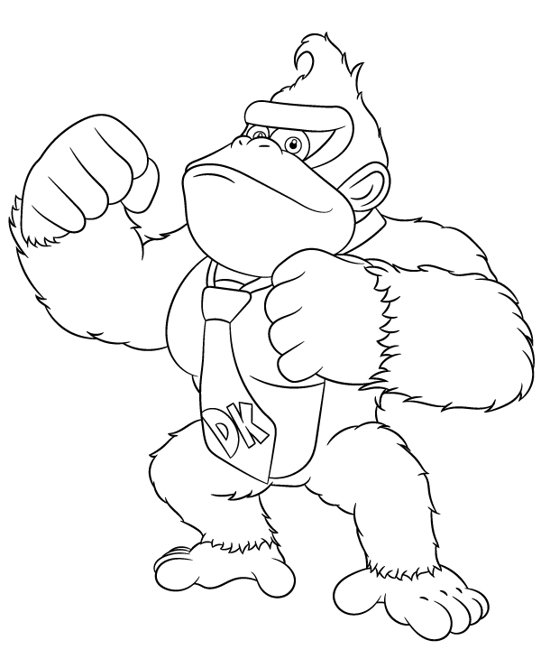 donkey kong coloring pages