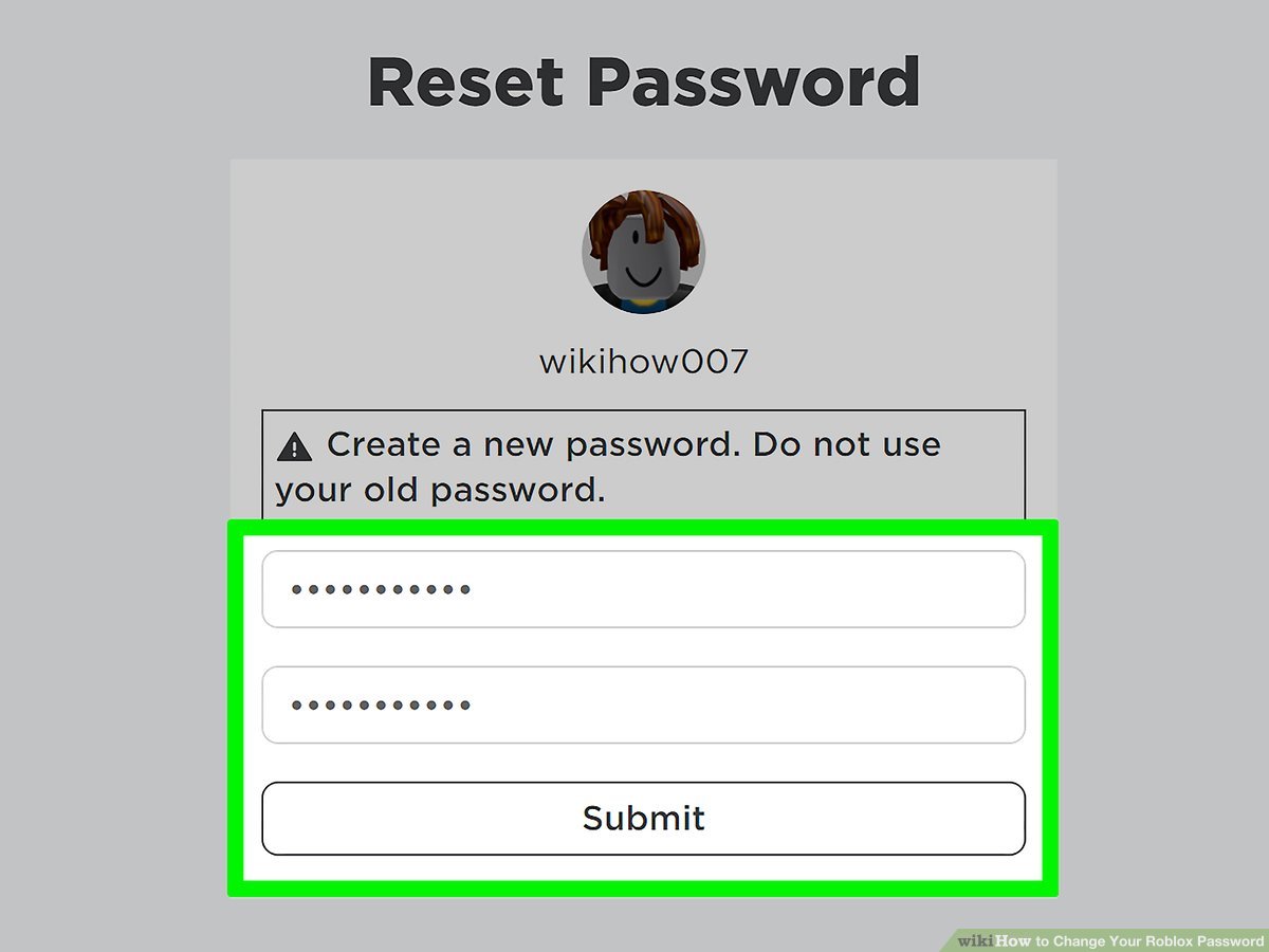 roblox password reset