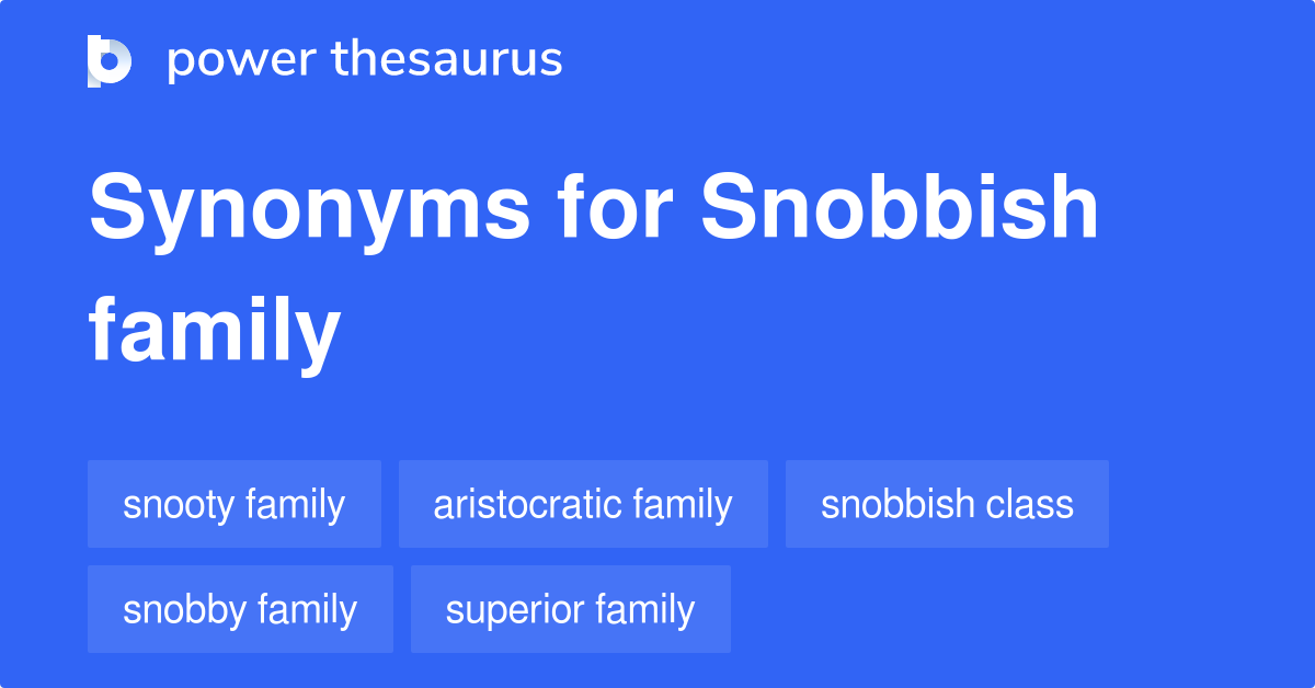 snobby thesaurus