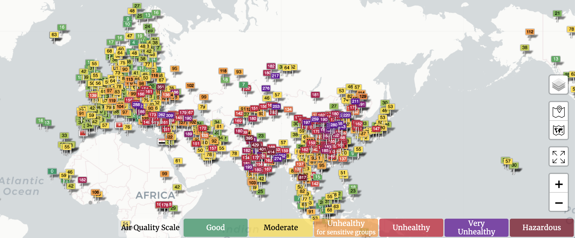 real time air quality index