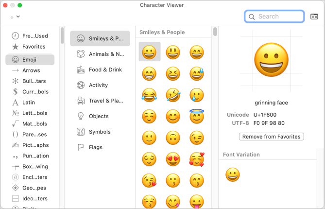 keyboard smiley face shortcuts