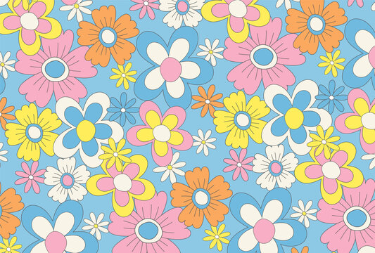 60s flower background