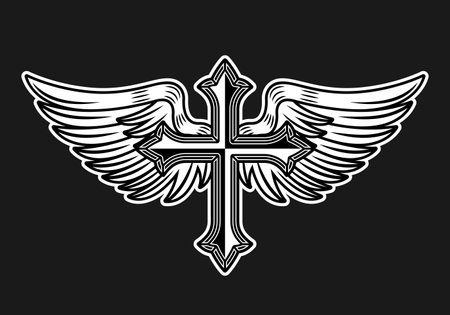 cruz con alas diseño