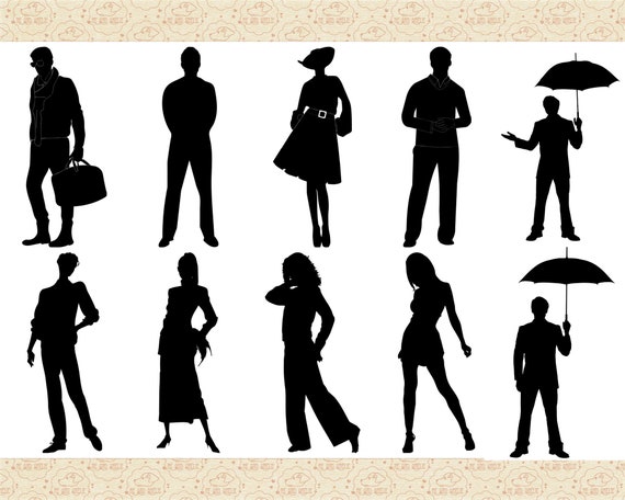 people clipart silhouette