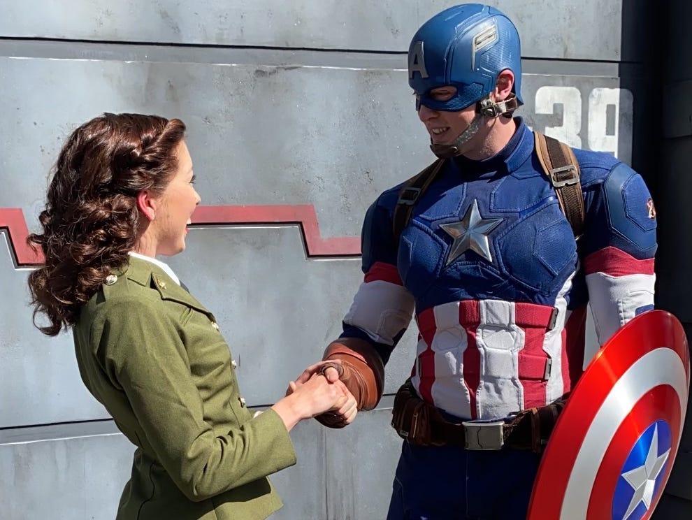 captain america meets peggy