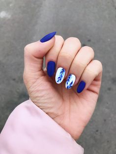 ideas uñas azules