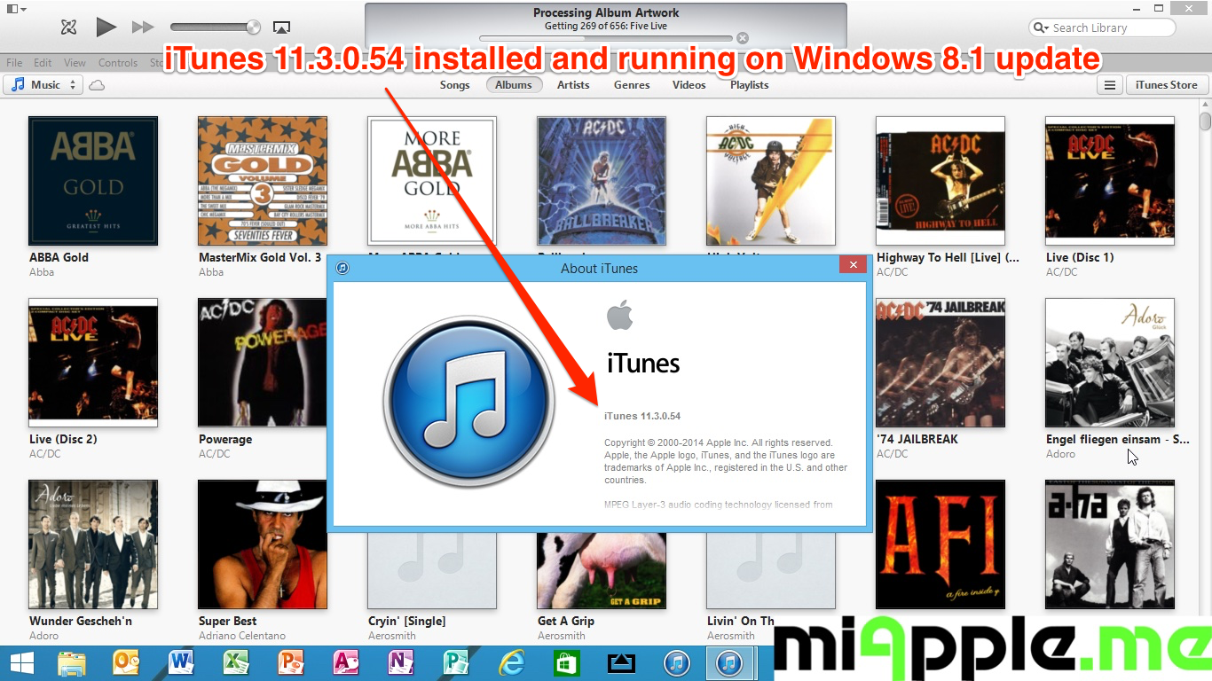 itunes win 8.1