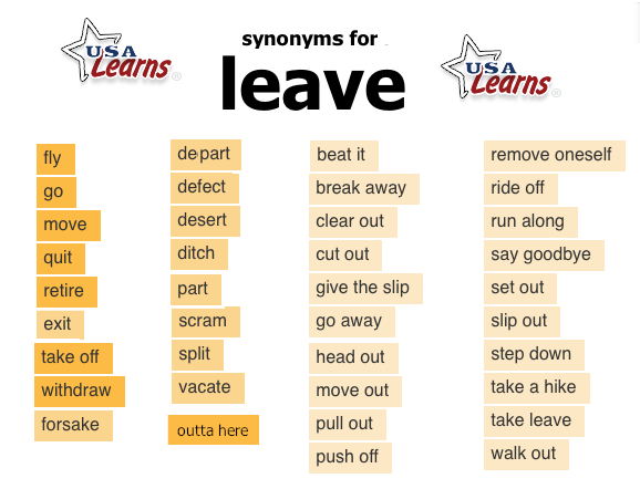 synonyms of leave