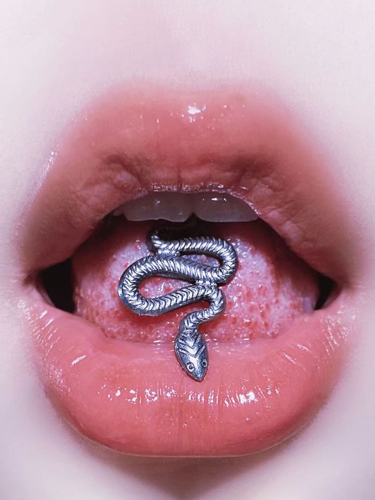 snake tongue piercing