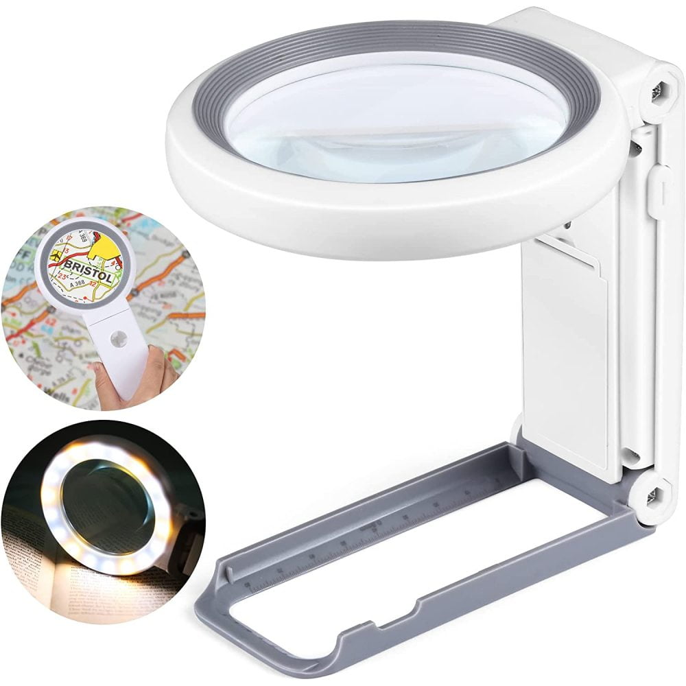 magnifying glass and light stand