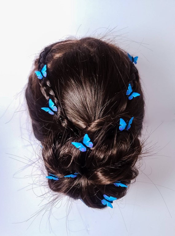 mini butterfly hair clips