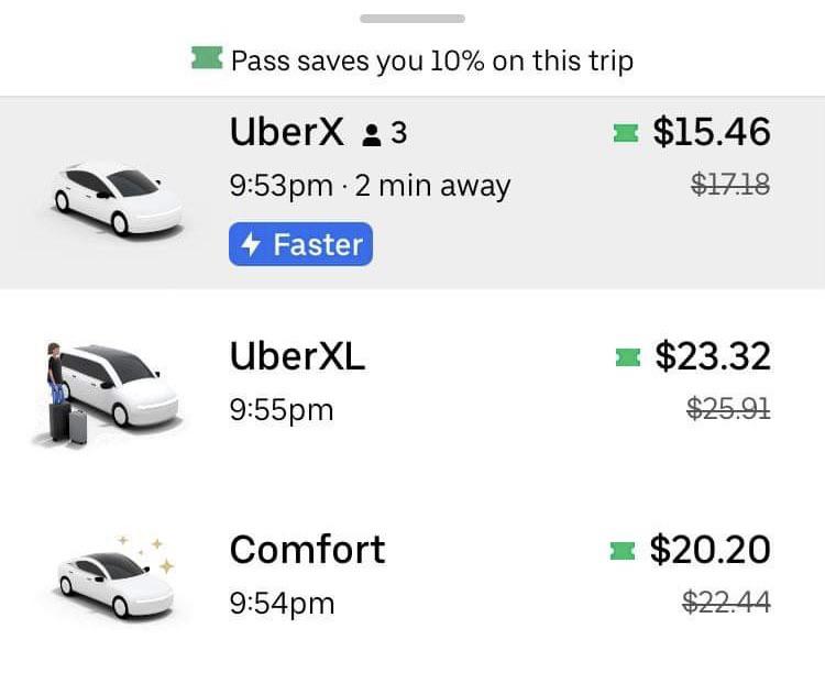 pass via uber sydney