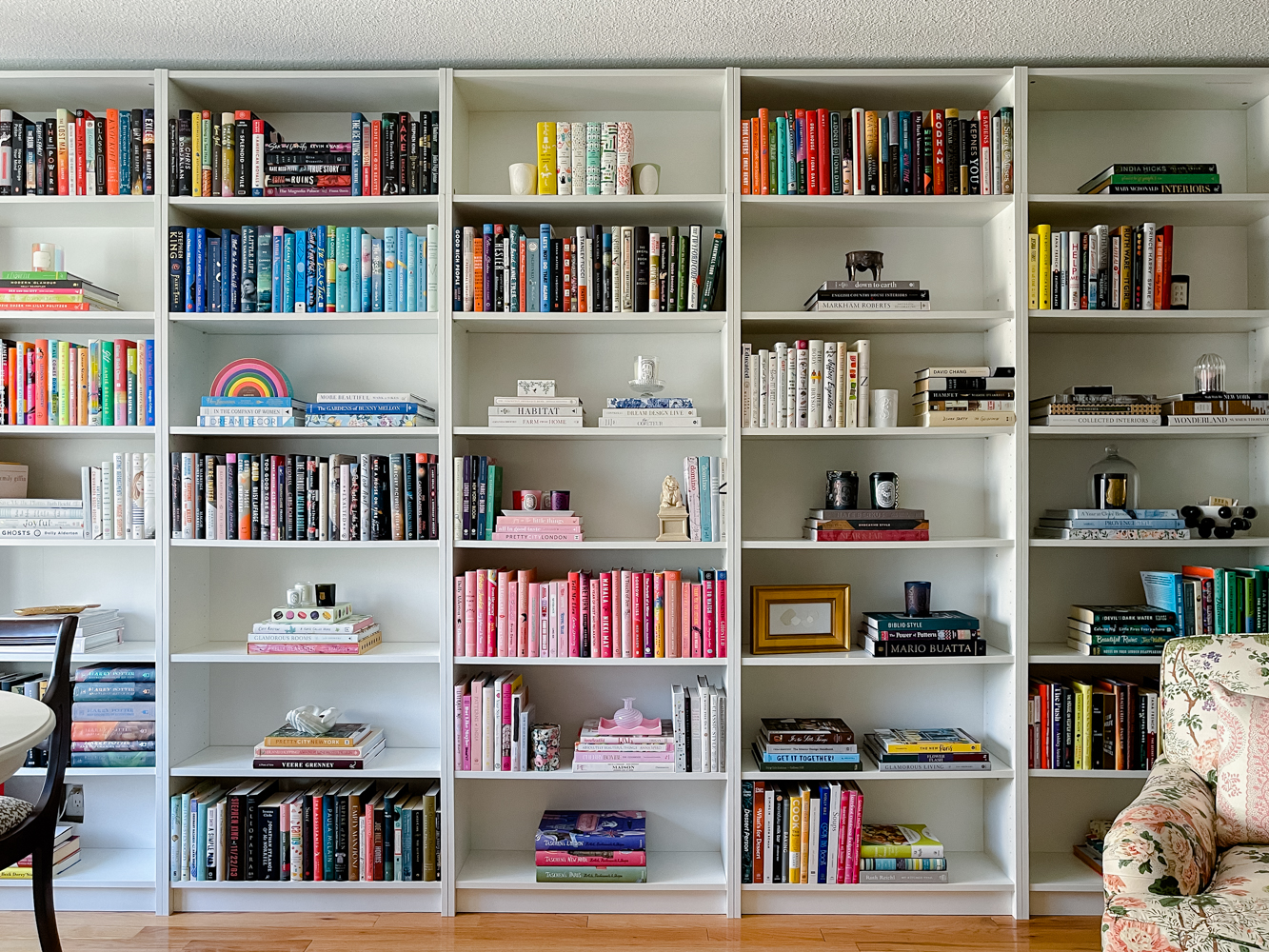 ikea bookshelf wall