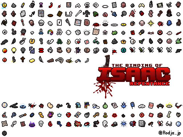 binding of isaac item sheet