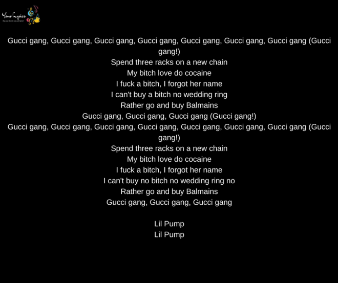 gucci gang gucci gang lyrics