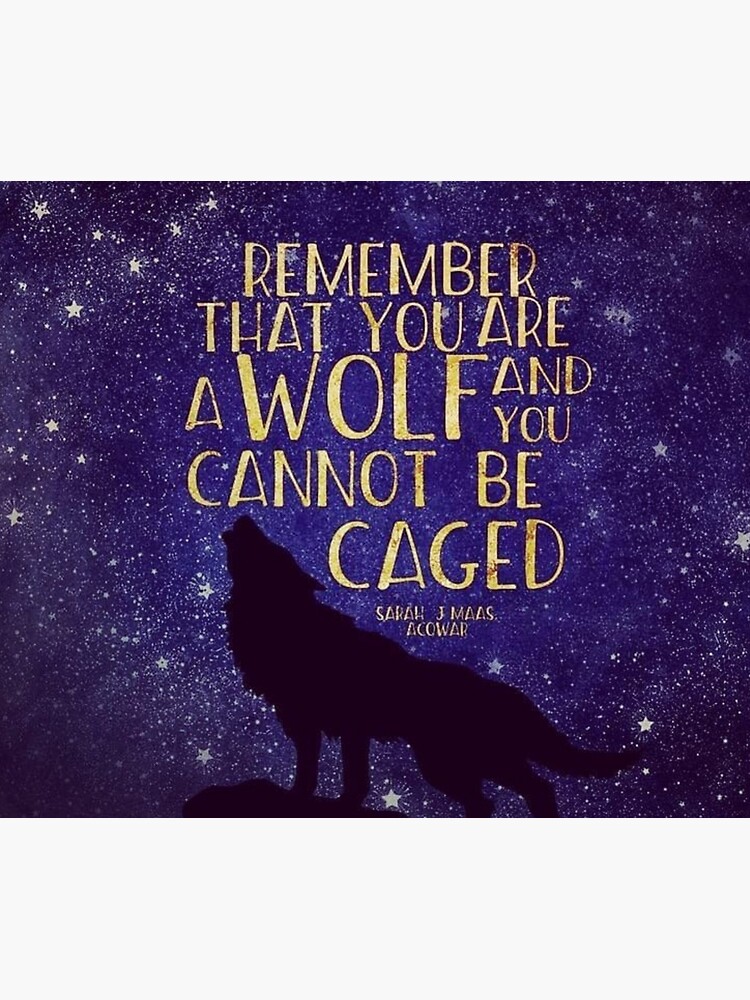 remember that you are a wolf and cannot be caged