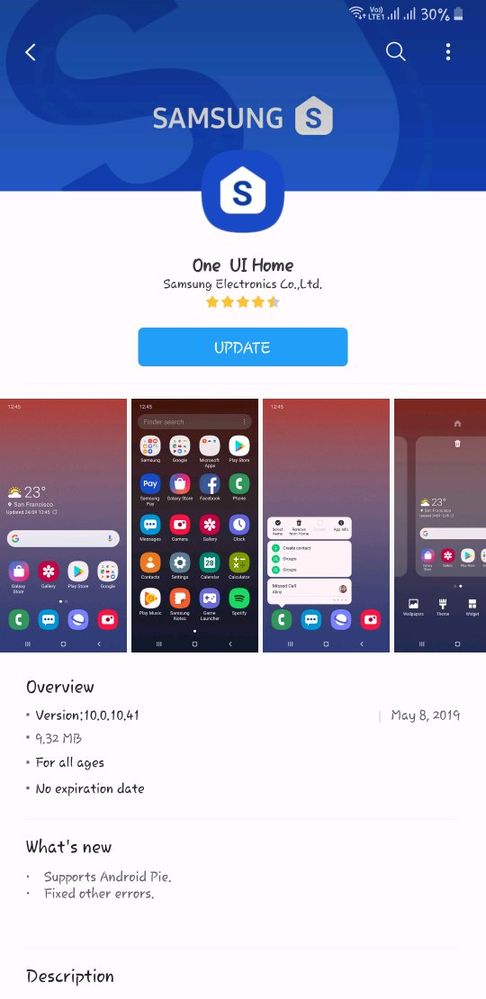 one ui home update